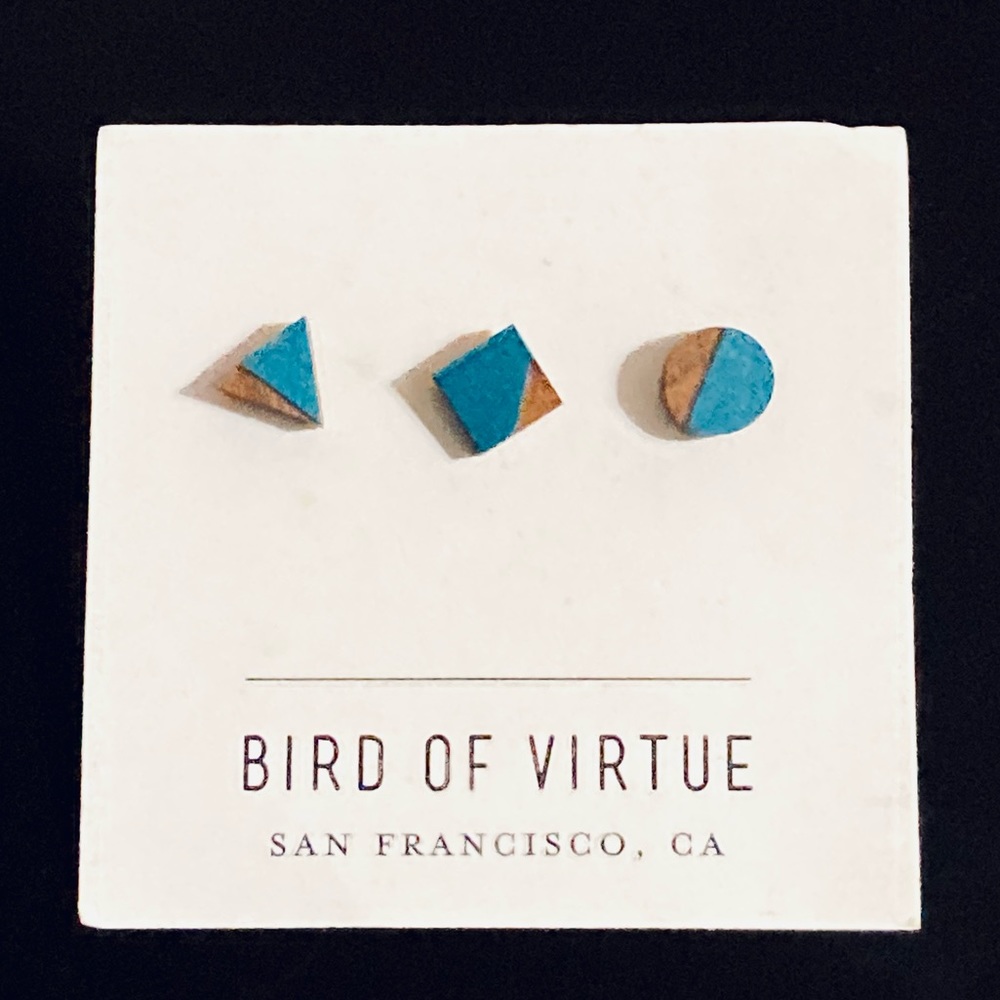 NIP Bird Of Virtue Triplet Azul Earrings